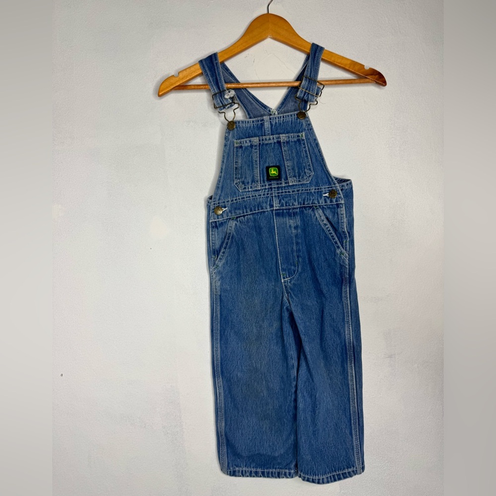 4t vintage John Deere kids overalls 
Flaws